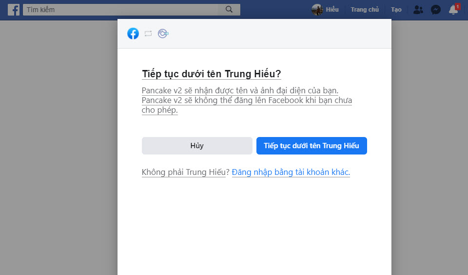 Kết nối với Facebook Pages