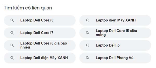 kết quả tìm kiếm laptop dell