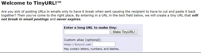 rút gọn URL - TinyURL.com