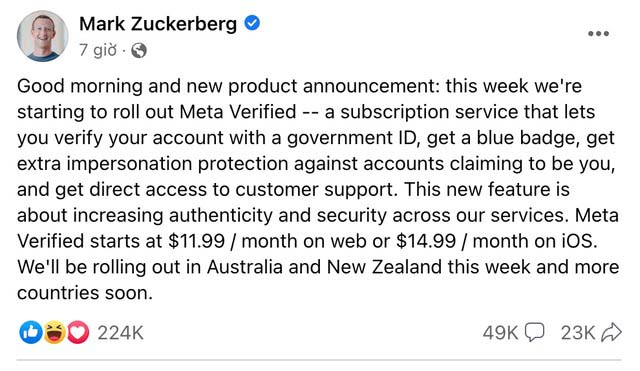 Facebook sẽ bán tích xanh